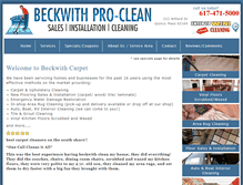 Tablet Screenshot of beckwithcarpet.com